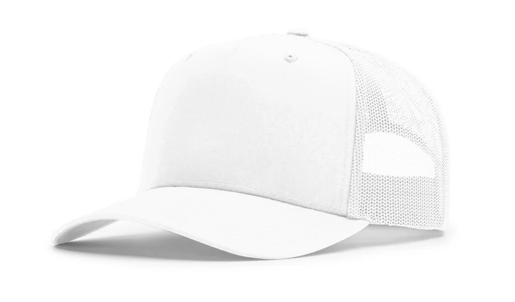 Richardson 112FPC Five Panel Champ Trucker Hat – White - Customized with Your Logo
