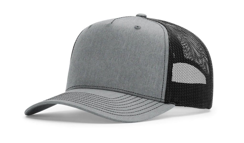 Richardson 112FPC Five Panel Champ Trucker Hat – Heather Grey/Black - Customized with Your Logo