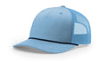 Richardson 112FPR Five Panel Rope Hat – Columbia Blue/Navy - Customized with Your Logo