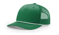 Richardson 112FPR Five Panel Rope Hat – Kelly/White - Customized with Your Logo