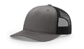 Richardson 112 FP  5-Panel Trucker Hat –  Charcoal/Black - Customized with Your Logo