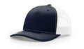 Richardson 112 FP  5-Panel Trucker Hat –  Navy/White - Customized with Your Logo
