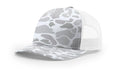 Richardson 112 PFP  5-Panel Trucker Hat – Blizzard Duck Camo/White - Customized with Your Logo