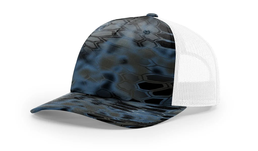 Richardson 112 PFP  5-Panel Trucker Hat –  Neptune/White - Customized with Your Logo