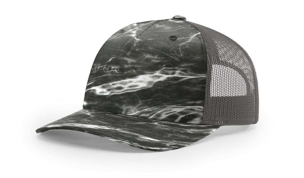 Richardson 112 PFP  5-Panel Trucker Hat – Elements Blacktip/Charcoal - Customized with Your Logo