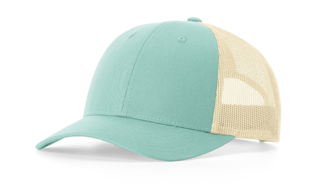Richardson 115 Low Profile Trucker Hat –  Aruba Blue/Birch - Customized with Your Logo