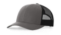 Richardson 115 Low Profile Trucker Hat – Charcoal/Black - Customized with Your Logo