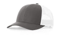 Richardson 115 Low Profile Trucker Hat – Charcoal/White - Customized with Your Logo