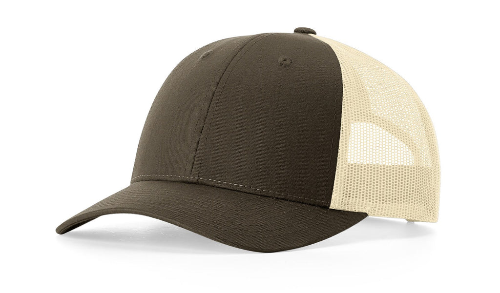 Richardson 115 Low Profile Trucker Hat – Chocolate Chip/Birch - Customized with Your Logo