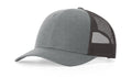 Richardson 115 Low Profile Trucker Hat – Heather Grey/Dark Charcoal - Customized with Your Logo