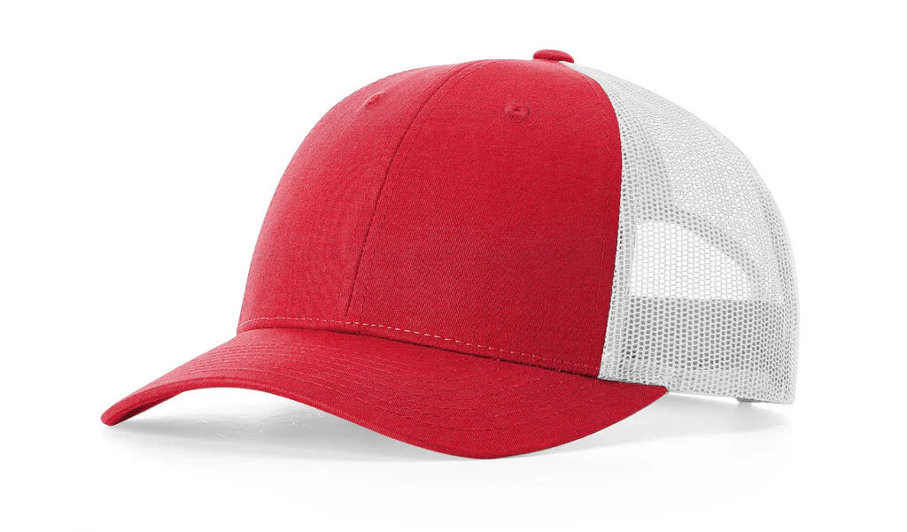 Richardson 115 Low Profile Trucker Hat – Heather Red/Light Grey - Customized with Your Logo