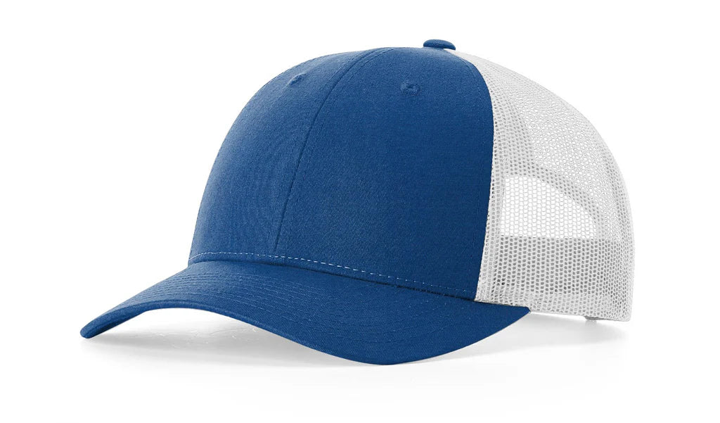Richardson 115 Low Profile Trucker Hat – Royal Heather/Light Grey - Customized with Your Logo