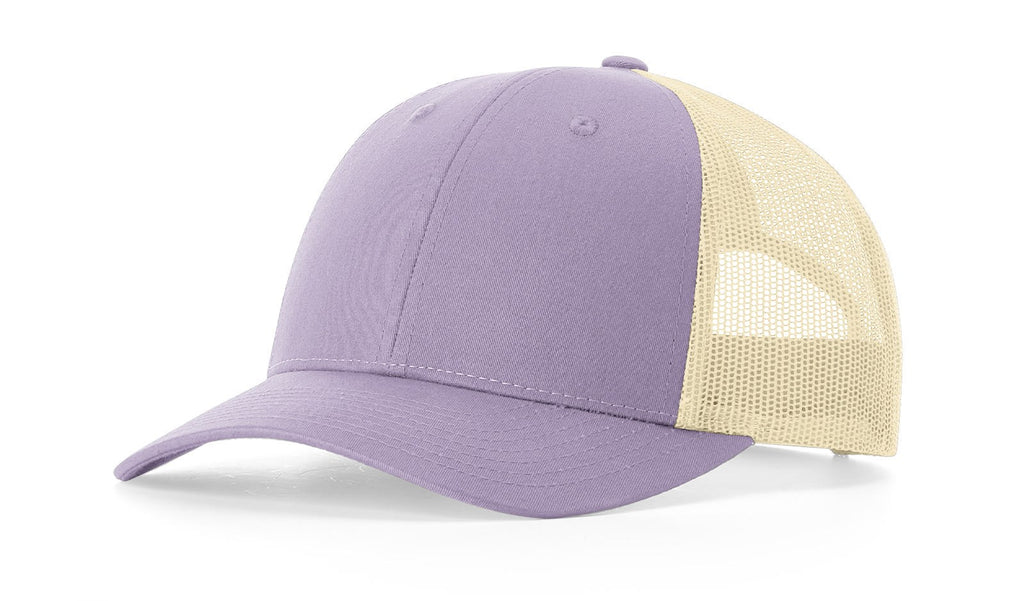 Richardson 115 Low Profile Trucker Hat –  Lilac/Birch - Customized with Your Logo
