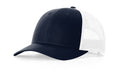 Richardson 115 Low Profile Trucker Hat – Navy/White- Customized with Your Logo