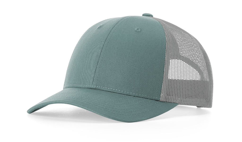 Richardson 115 Low Profile Trucker Hat – Smoke Blue/Aluminum - Customized with Your Logo