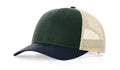 Richardson 115 Low Profile Trucker Hat – Spruce/Birch/Light Navy - Customized with Your Logo