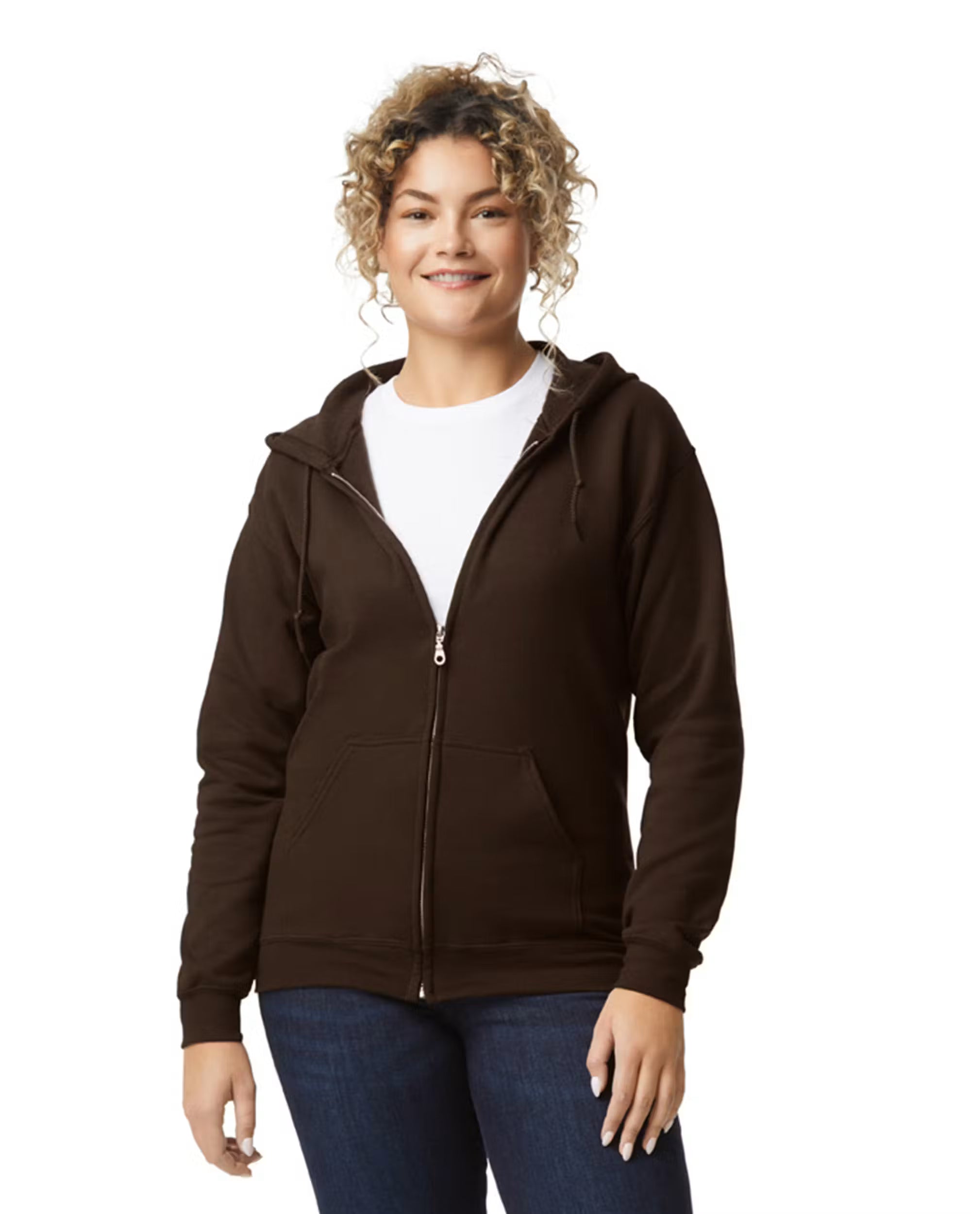 Gildan G186 - Unisex Heavy Blend 50/50 Full-Zip Hoodie - Custom Logo - 4" Left Chest Print