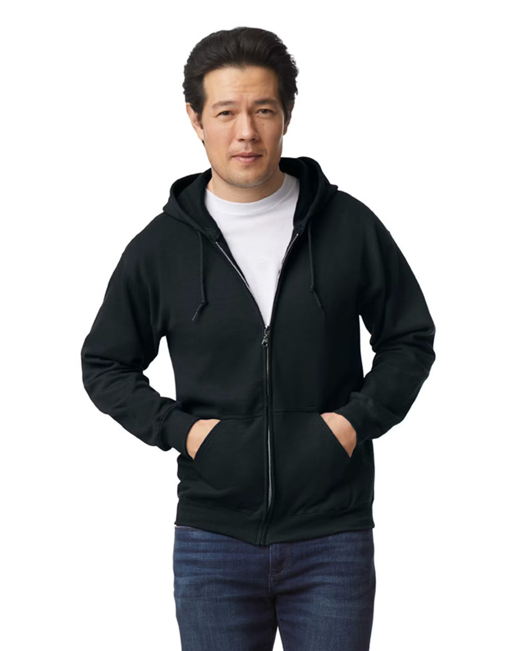 Gildan G186 - Unisex Heavy Blend 50/50 Full-Zip Hoodie - Custom Logo - 4" Left Chest Print