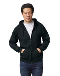 Gildan G186 - Unisex Heavy Blend 50/50 Full-Zip Hoodie - Custom Logo - 4" Left Chest Print