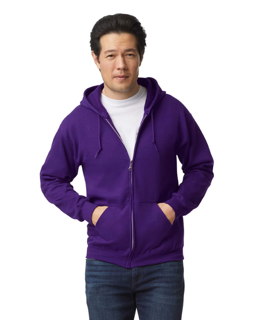 Gildan G186 - Unisex Heavy Blend 50/50 Full-Zip Hoodie - Custom Logo - 4" Left Chest Print