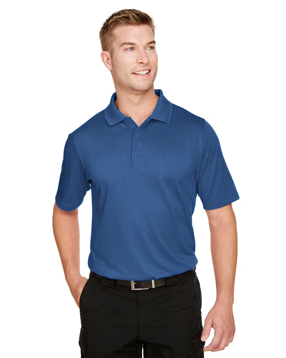 Harriton M348 - Men's Advantage Snag Protection Polo - Custom Logo - 4" LEFT CHEST EMBROIDERED (Copy) (Copy)