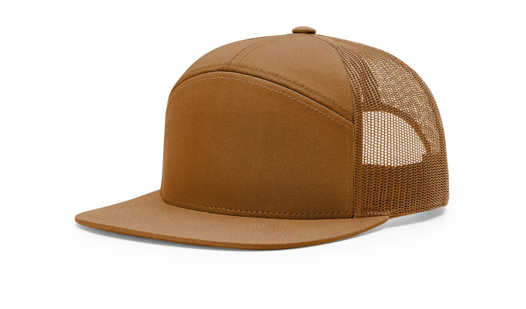 Richardson 168 -  7-Panel Trucker Hat –  Caramel - Customized with Your Logo