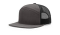 Richardson 168 -  7-Panel Trucker Hat –  Charcoal/Black - Customized with Your Logo