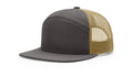 Richardson 168 -  7-Panel Trucker Hat –  Charcoal/Old Gold - Customized with Your Logo