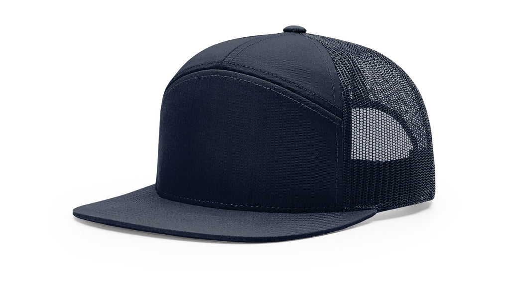 Richardson 168 -  7-Panel Trucker Hat –  Navy - Customized with Your Logo