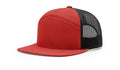 Richardson 168 -  7-Panel Trucker Hat –  Red/Black - Customized with Your Logo