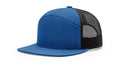 Richardson 168 -  7-Panel Trucker Hat –   Royal/Black - Customized with Your Logo