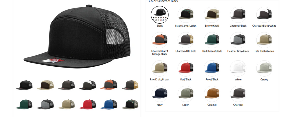 "Tri-Star Trophy" Hat - Black/Copper (Richardson 168)