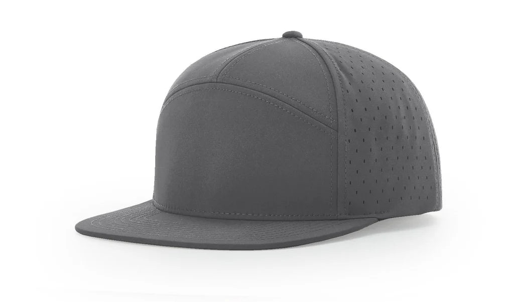 Richardson 169 Cannon Cap 7 Panel Performance Hat – Charcoal - Customized with Your Logo