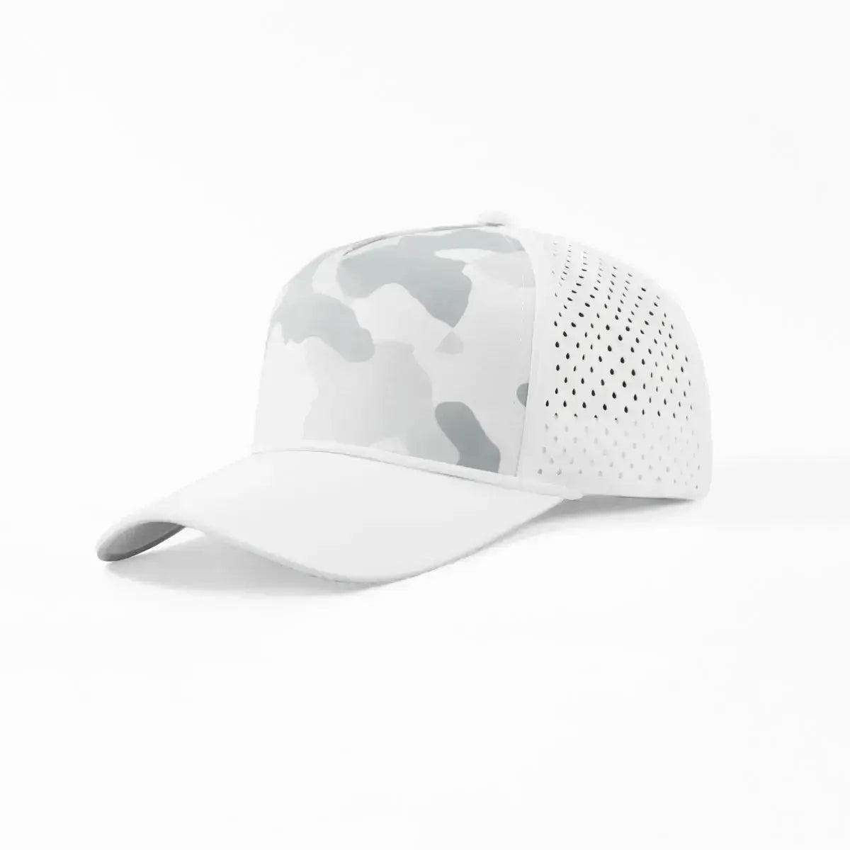 Foremost 6526P - 5 Panel Laser Performance Rope Hat – Snow Camo K106-22 - Customized with Your Logo