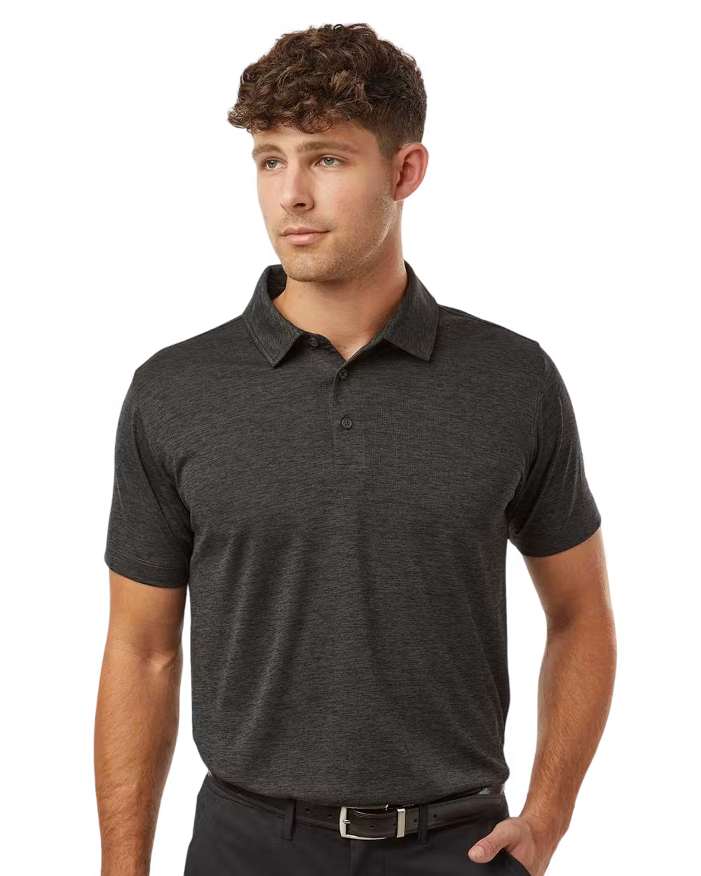 AllPro 4HM00 - Performance Mélange Polo  - Custom Logo - 4" LEFT CHEST EMBROIDERED