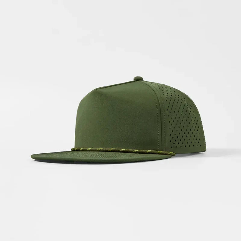 Foremost 5015P Perf 5-Panel Umpqua Rope Hat – Green K105-4-7- Customized with Your Logo