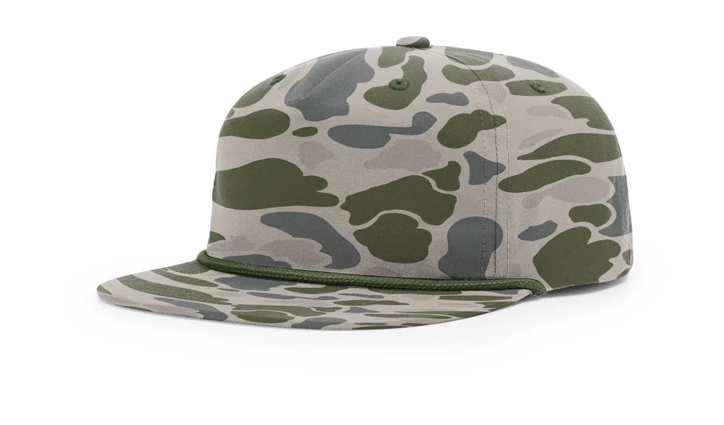 Richardson 256P Printed Umpqua Camo Hat – Marsh Duck Camo/Army Olive - Customized with Your Logo