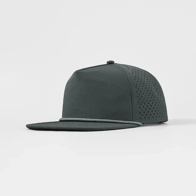 Foremost 5015P Perf 5-Panel Umpqua Rope Hat – D.Grey-K106-7 - Customized with Your Logo