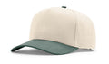 Richardson 323FPC Full Fabric 5 Panel Champ Hat – Cream/Dark Green - Customized with Your Logo