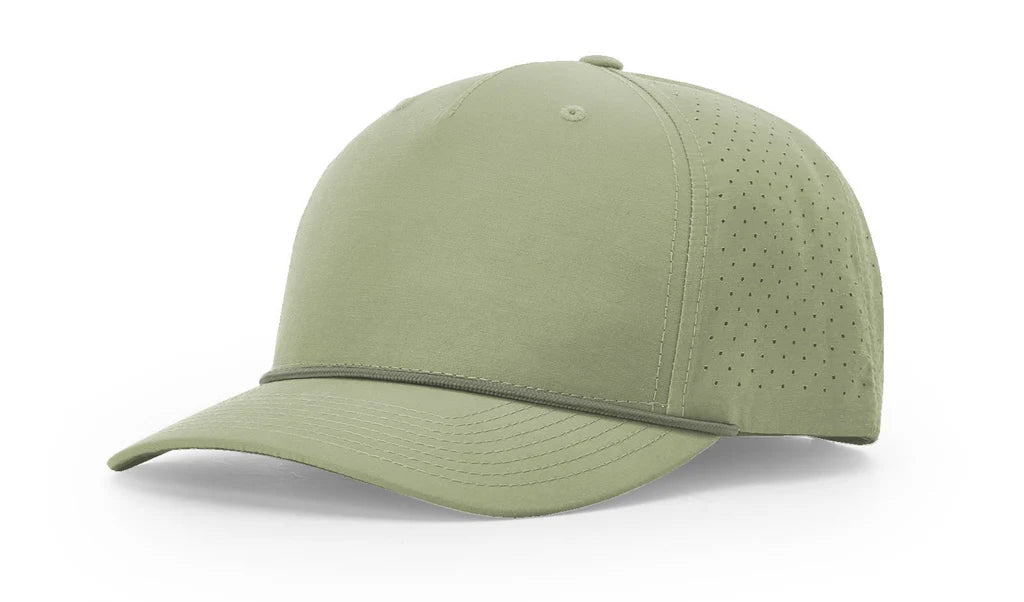 Richardson 355 Laser Perf Performance Rope Hat – Light Olive/Olive - Customized with Your Logo