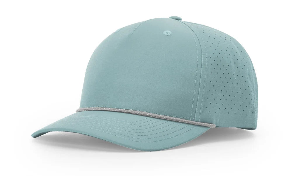 Richardson 355 Laser Perf Performance Rope Hat – Smoke Blue/Grey-White  - Customized with Your Logo