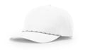 Richardson 355 Laser Perf Performance Rope Hat – White/White-Black - Customized with Your Logo