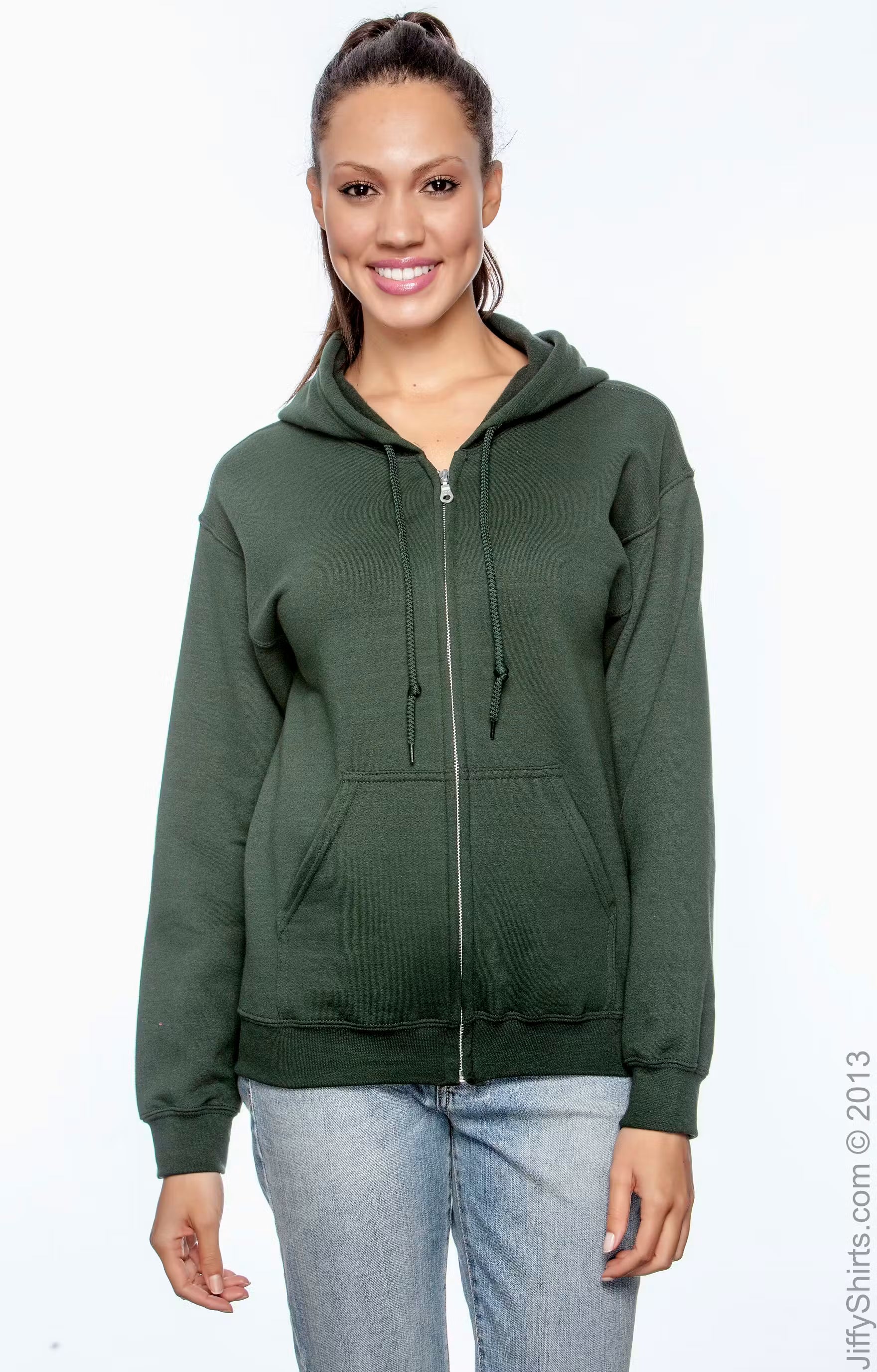 Gildan G186 - Unisex Heavy Blend 50/50 Full-Zip Hoodie - Custom Logo - 4" Left Chest Print