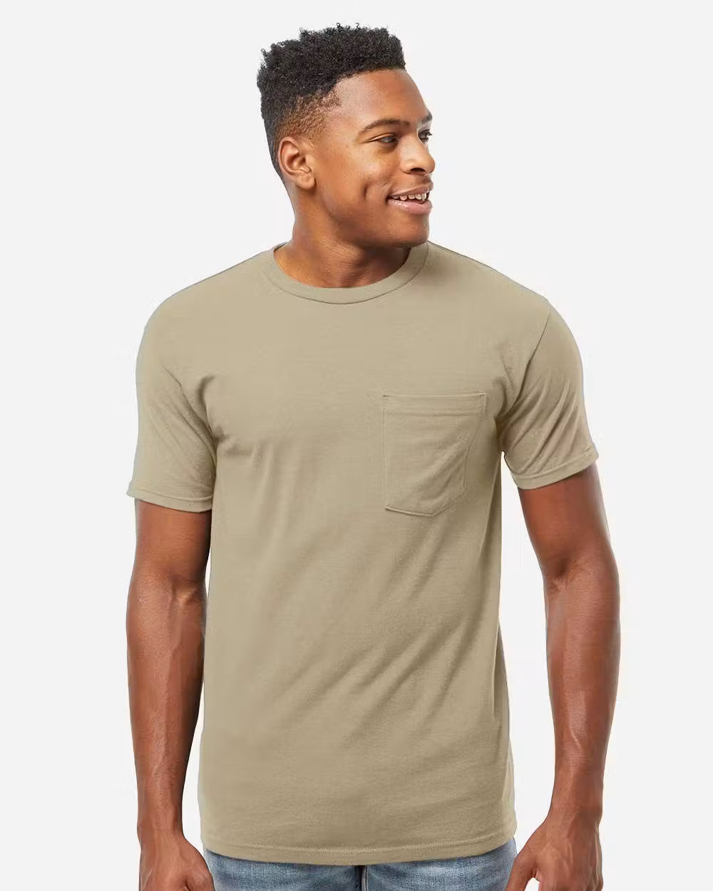Tultex Pocket T-Shirt - Custom Logo - 4" Left Chest + Full Back Print