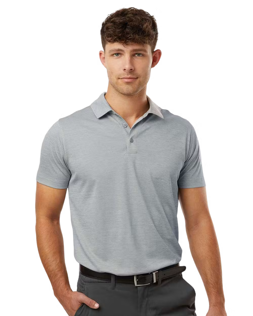 AllPro 4HM00 - Performance Mélange Polo  - Custom Logo - 4" LEFT CHEST EMBROIDERED