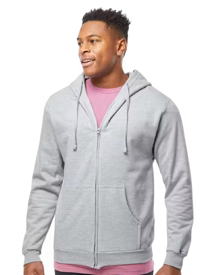 Tultex 0331TC - Unisex Fleece Zip Hoodie- Custom Logo - 4" LEFT CHEST PRINT