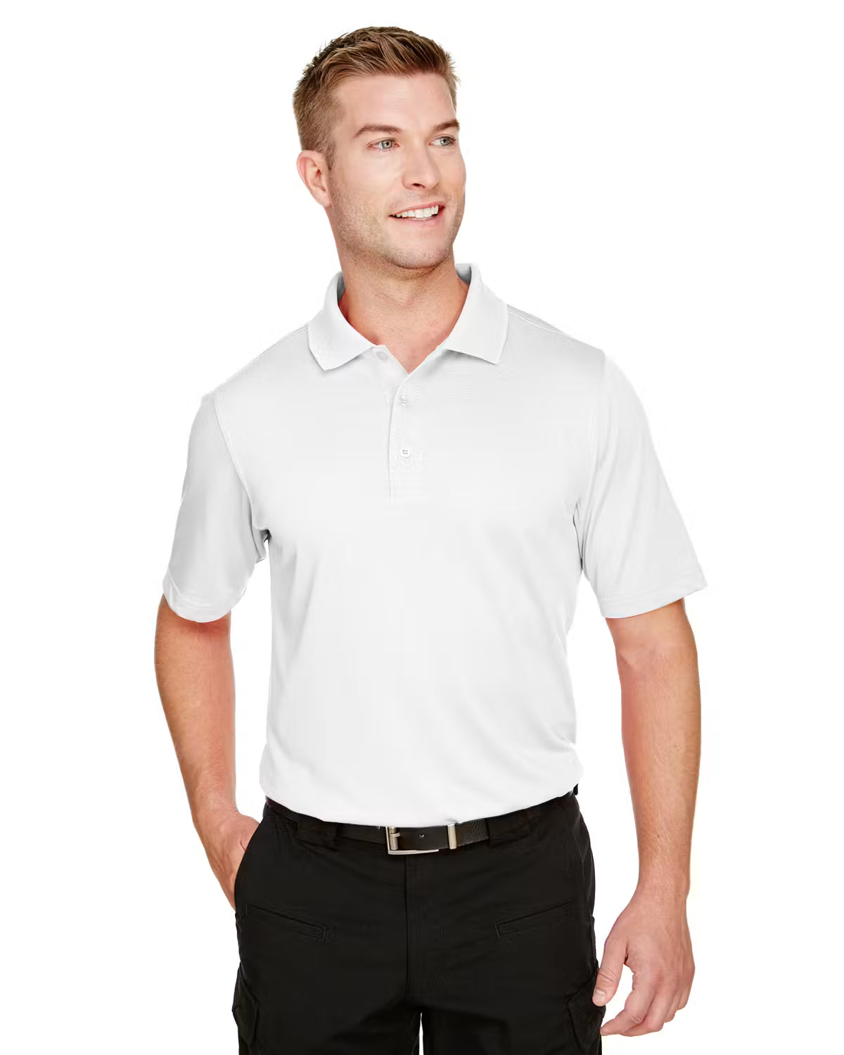 Harriton M348 - Men's Advantage Snag Protection Polo - Custom Logo - 4" LEFT CHEST EMBROIDERED (Copy) (Copy)