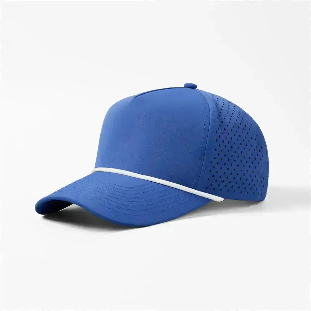 Foremost 6526P - 5 Panel Laser Performance Rope Hat – R.Blue K106-22 - Customized with Your Logo