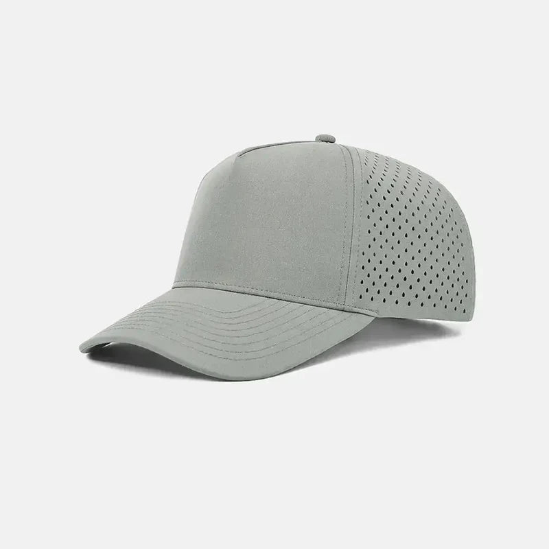 Foremost 6526 - 5 Panel Laser Performance Hat – Grey - Customized with Your Logo