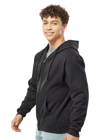 Tultex 0331TC - Unisex Fleece Zip Hoodie- Custom Logo - 4" LEFT CHEST PRINT